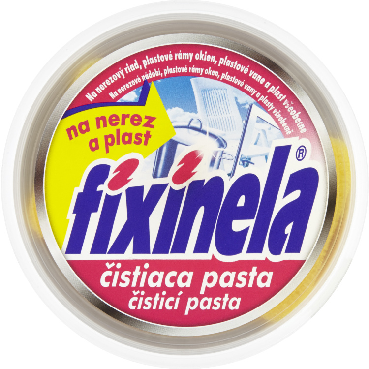 Fixinela na nerezové nádobí a plasty, čistící pasta, 200 g