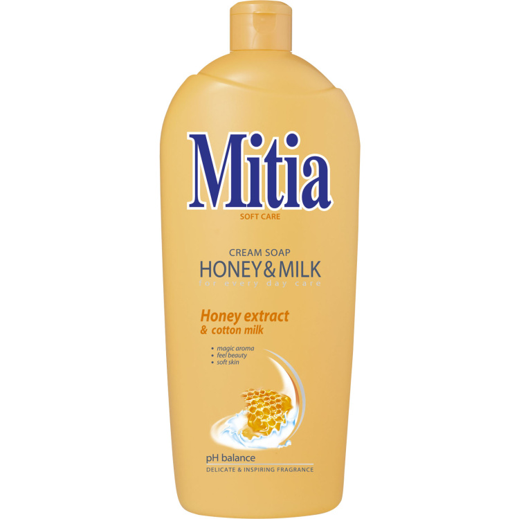 Mitia Honey &amp; Milk tekuté mýdlo, 1 l