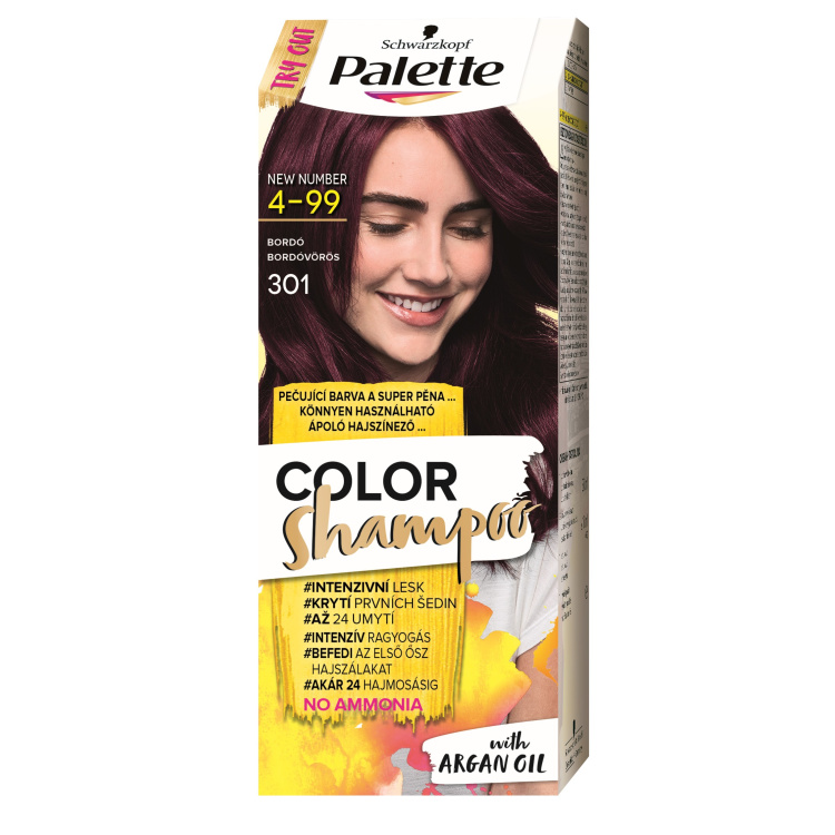 Schwarzkopf Palette Color Shampoo barva na vlasy 301 bordó, 50 ml