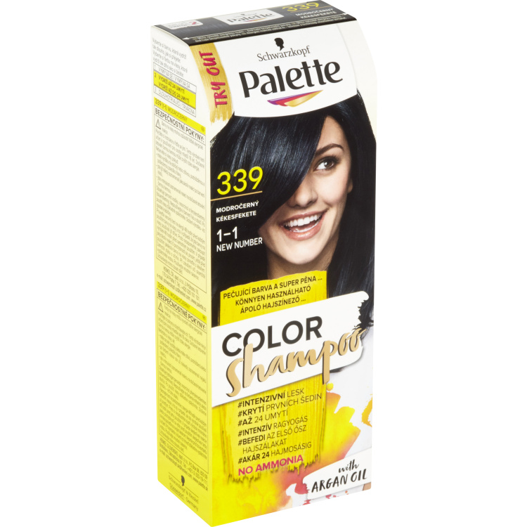 Schwarzkopf Palette Color Shampoo barva na vlasy 339 modročerná, 50 ml