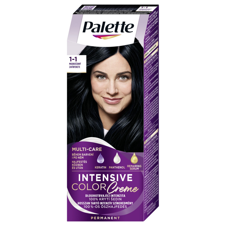Schwarzkopf Palette Intensive Color Creme, barva na vlasy, C1 modročerná, 50 ml