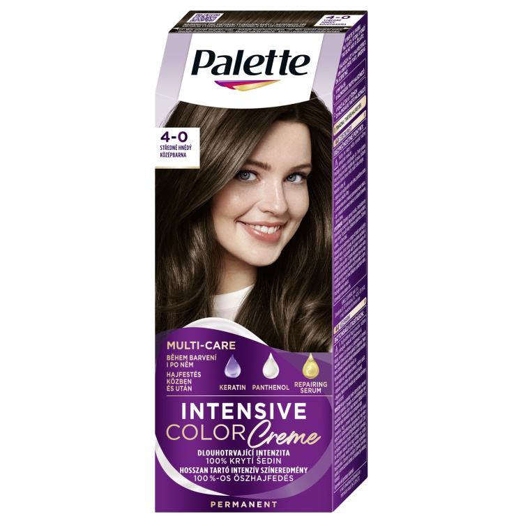 Schwarzkopf Palette Intensive Color Creme, barva na vlasy, N3 středně hnědá, 50 ml