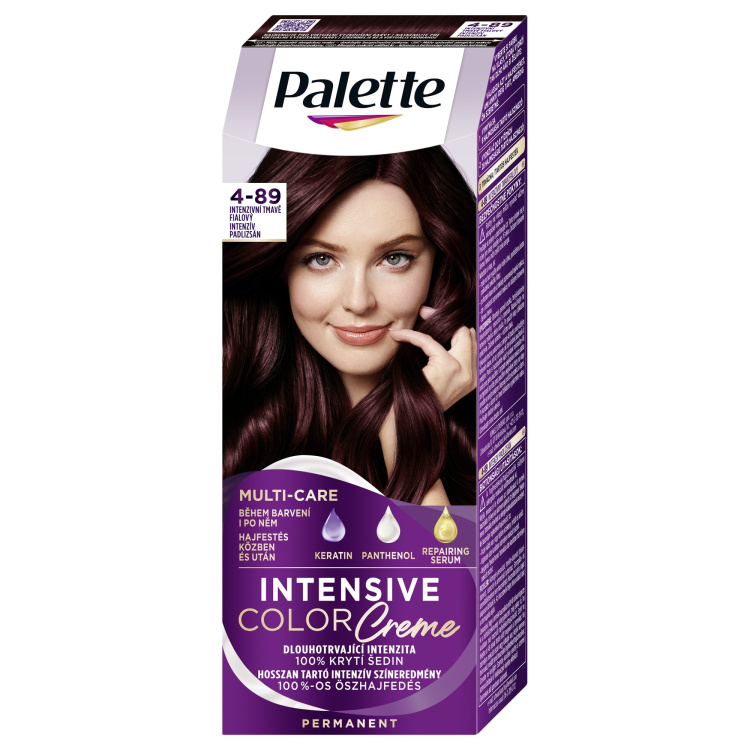 Schwarzkopf Palette Intensive Color Creme, barva na vlasy, RFE3 intenzivně tmavě fialová, 50 ml