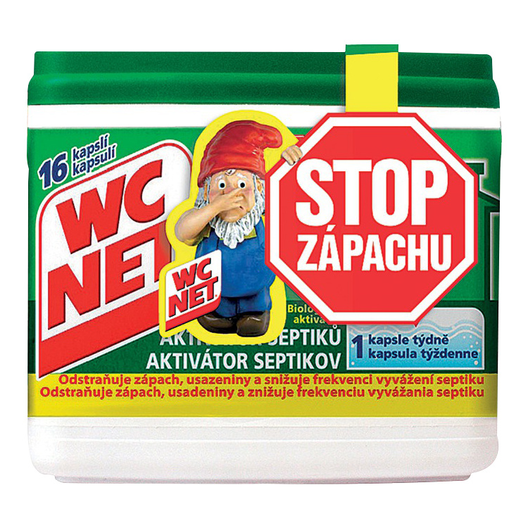 WC NET aktivátor septiků, 16 kapslí, 288 g