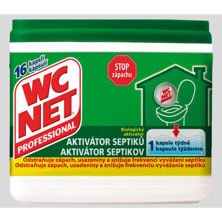 WC NET aktivátor septiků, 16 kapslí, 288 g