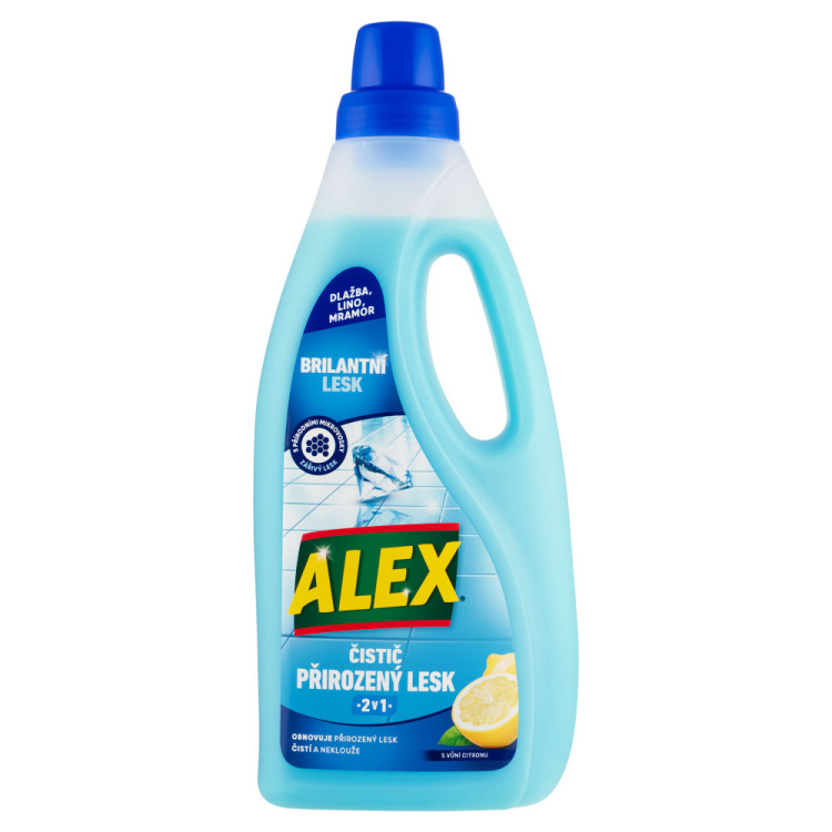 Alex Čistič extra lesk 2v1 na dlažbu, lino s vůní citronu, 750 ml