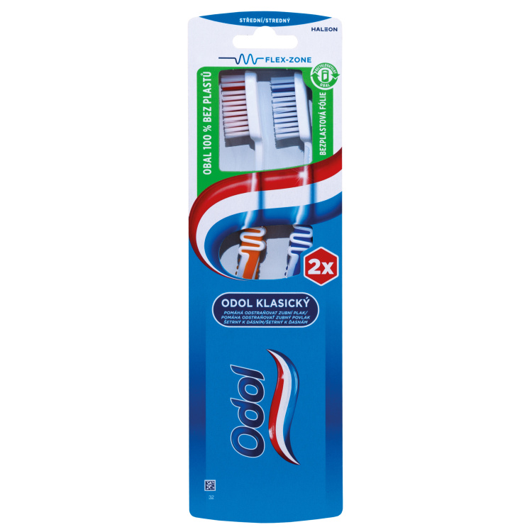 Odol zubní kartáček, středně měkký, 2 ks