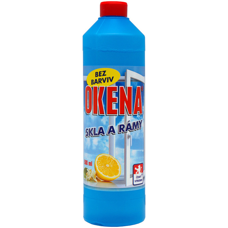 Hlubna Okena skla a rámy, bez barviv, vůně citronu, 500 ml