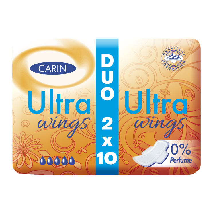 Carine Ultra Wings Duo hygienické vložky, 20 ks