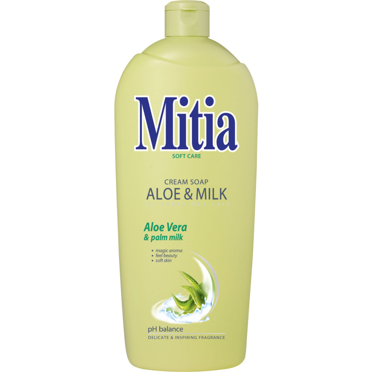 Mitia Aloe &amp; Milk tekuté mýdlo, náplň, 1 l