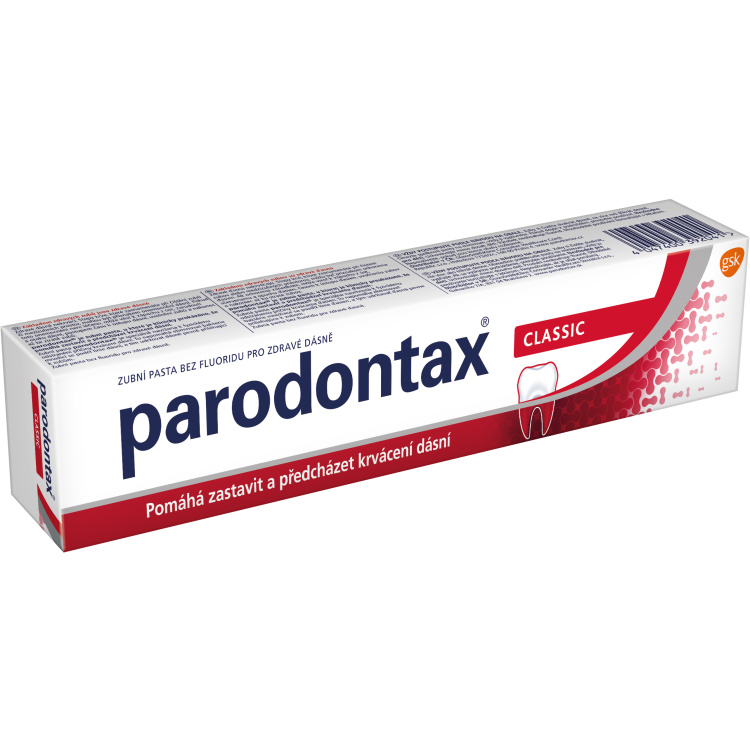 Parodontax Classic bez fluoru zubní pasta zabraňující krvácení dásní, 75 ml