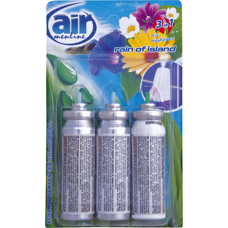 Air Menline Rain of Island náplň do osvěžovač vzduchu 3× 15 ml