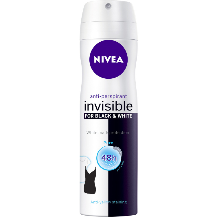 Nivea Black &amp; White Invisible Pure antiperspirant 150 ml