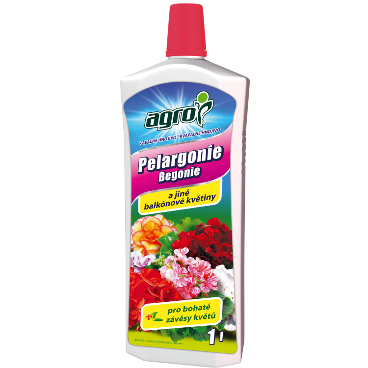 Agro kapalné hnojivo pro pelargonie a jiné balkónové květiny, 1 l