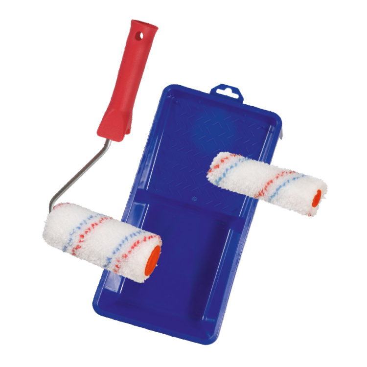 Spokar mikroplyš válečky na malování s držákem a vaničkou, 2 × 100 mm