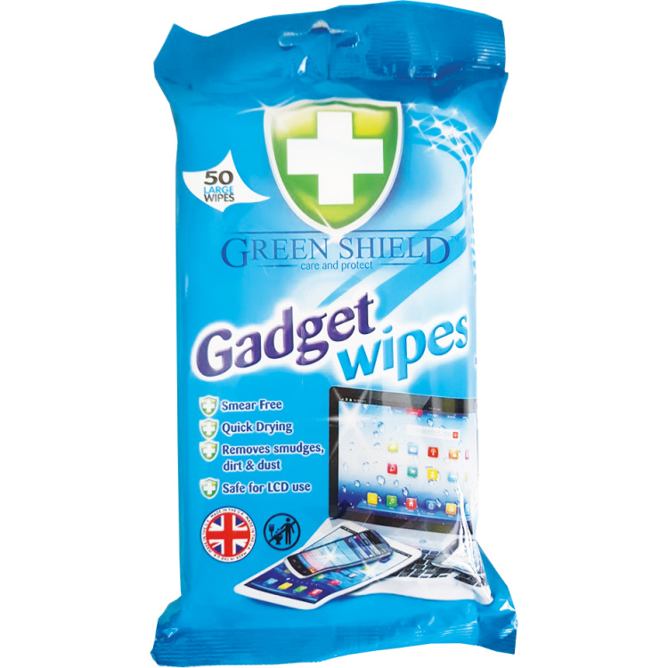 Green Shield úklidové vlhčené ubrousky na LCD obrazovky, 50 ks