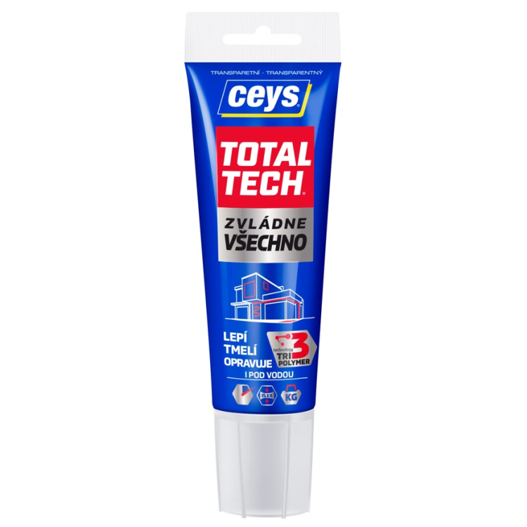 Ceys Total Tech voděodolné lepidlo a tmel, transparentní, 125 g
