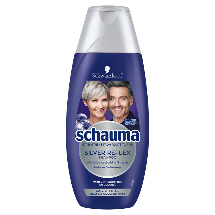 Schauma šampon pro šedivé, bílé nebo blond vlasy Silver Reflex, 250 ml