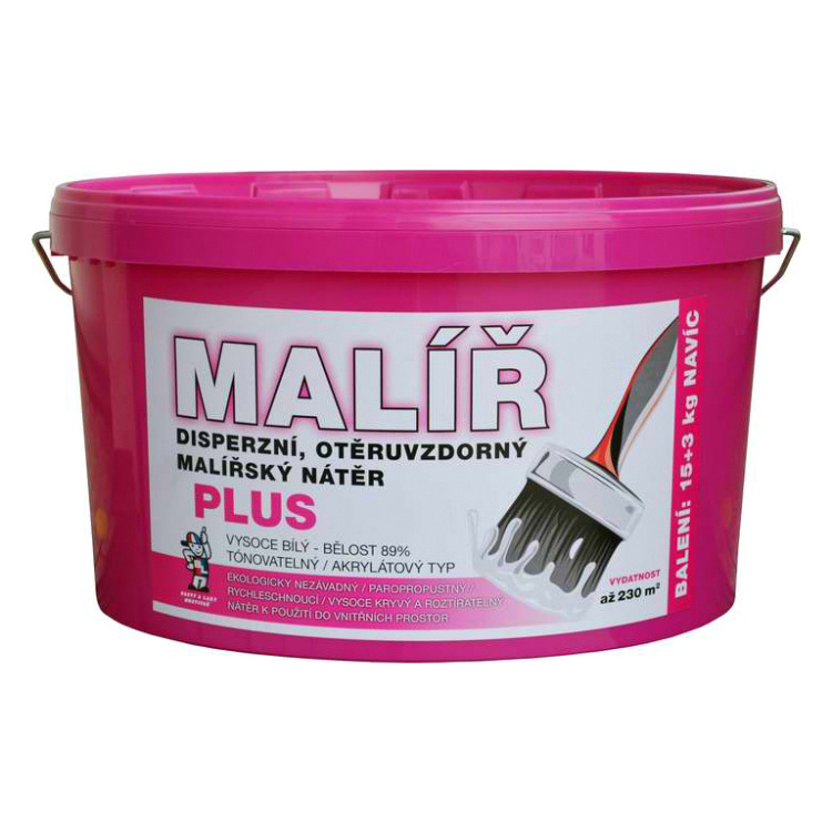 Malíř Plus disperzní malířská barva, 15 + 3 kg