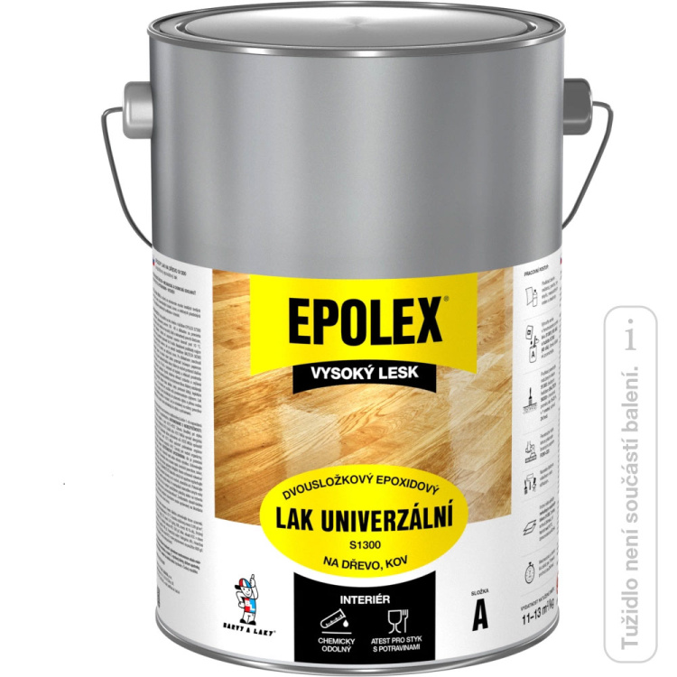 Epolex s1300 lesk dvousložkový lak na dřevo, bez tužidla, 2,5 kg