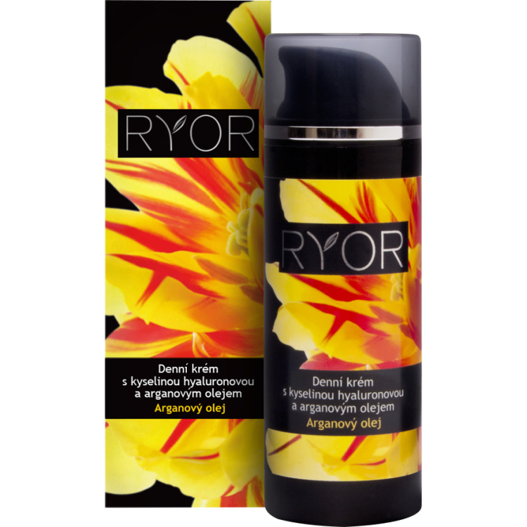 RYOR denní krém s kyselinou hyaluronovou a arganovým olejem, 50 ml