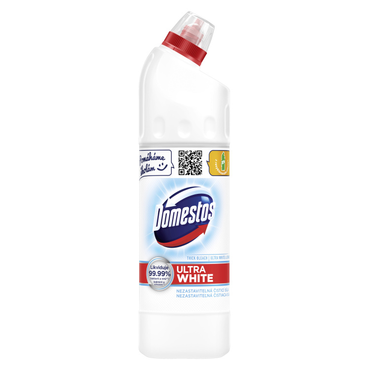 Domestos WC čistič 24h Ultra White Shine, 750 ml
