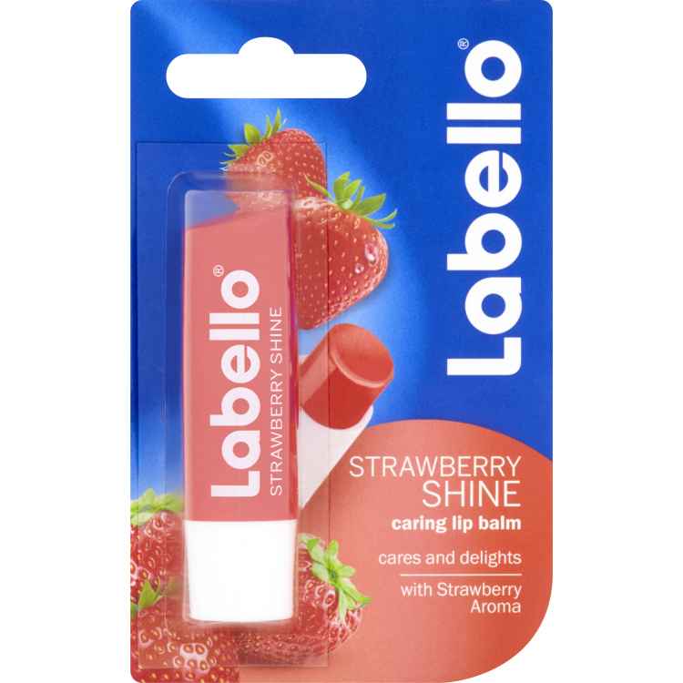 Labello Strawberry Shine jahodový balzám na rty, 4,8 g