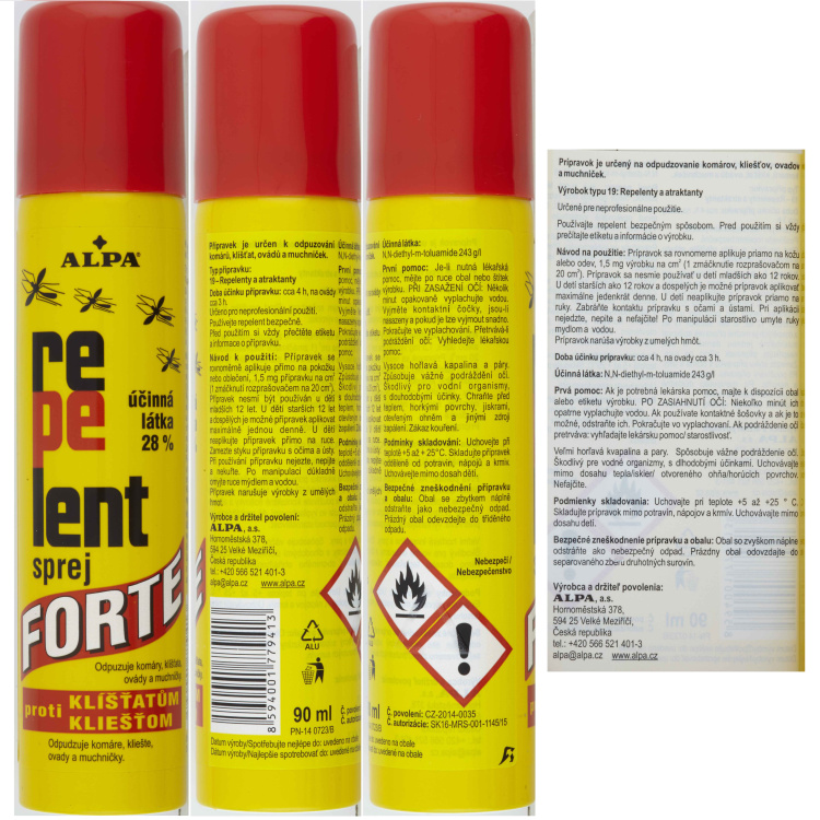 Alpa Forte repelent, 90 ml