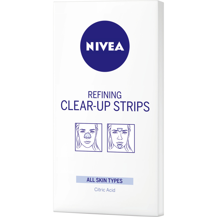 Nivea Refining Clear-Up Strips osvěžující čisticí pleťové náplasti, 6 ks