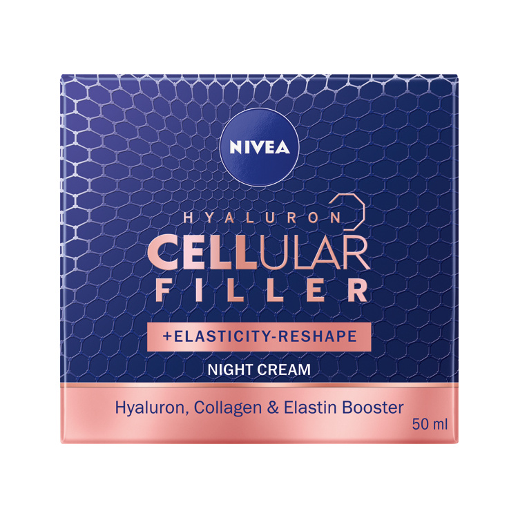 Nivea Hyaluron Cellular Filler Elasticity remodelační noční krém, 50 ml