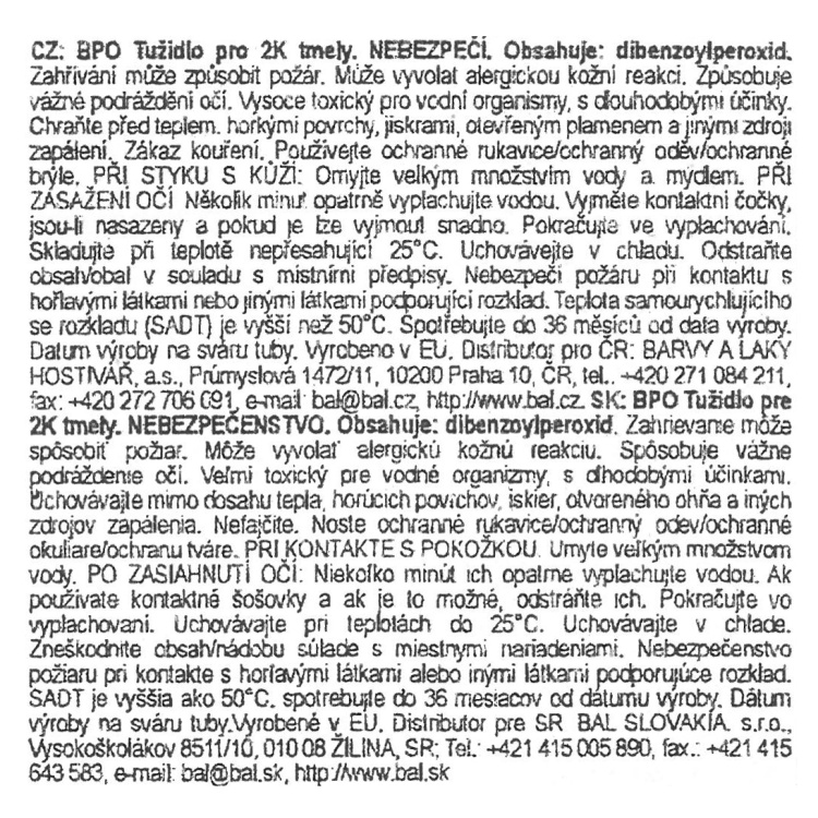 Mako Iniciátor pasta k PE tmelu, tužidlo, červená, 8 g