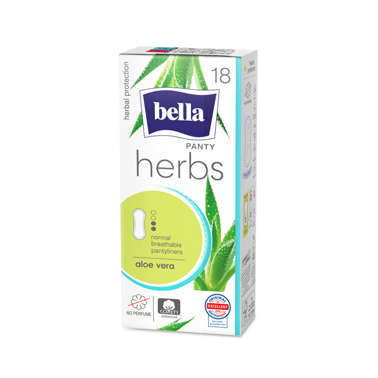 Bella Herbs Slip Sensitive Plantago slipové vložky intimky, 18 ks
