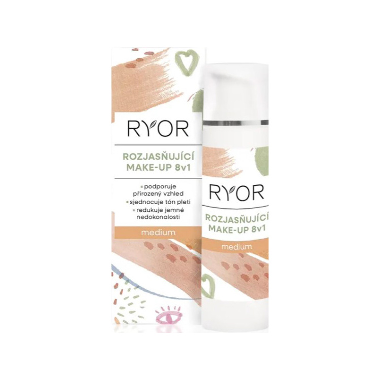 RYOR rozjasňující make-up 8v1 Medium, 30 ml