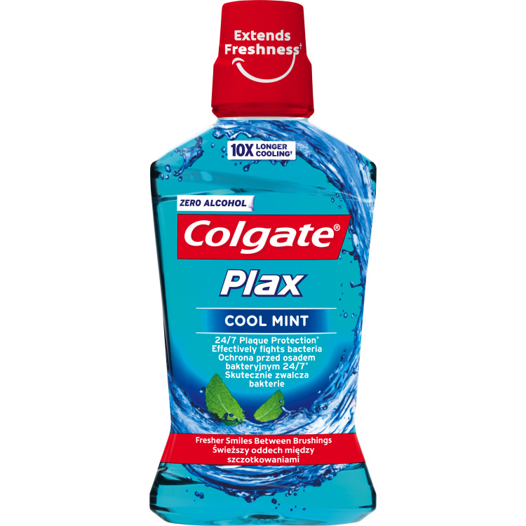 Colgate Plax Cool Mint ústní voda bez alkoholu, 500 ml
