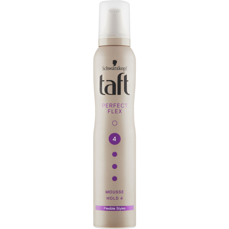 Taft Perfect Flex, pěnové tužidlo na vlasy utra silně tužící, síla fixace 4, 200 ml