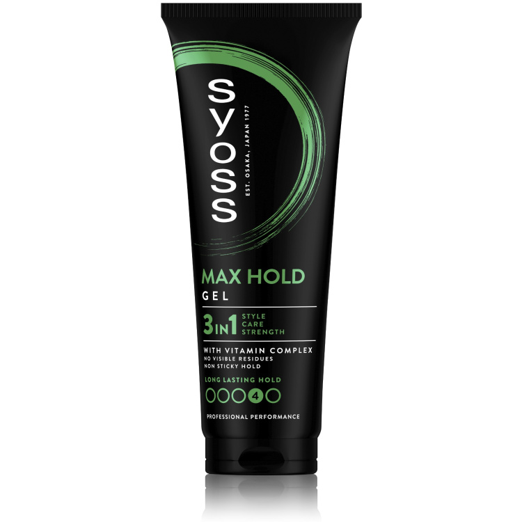Syoss Max Hold Power gel pro uhlazené elegantní účesy, 250 ml
