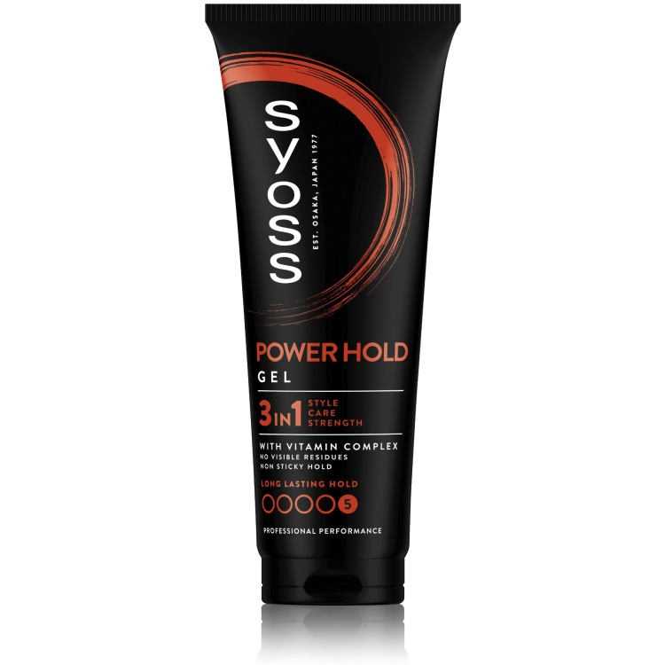 Syoss Men Power Hold tvarující gel, 250 ml