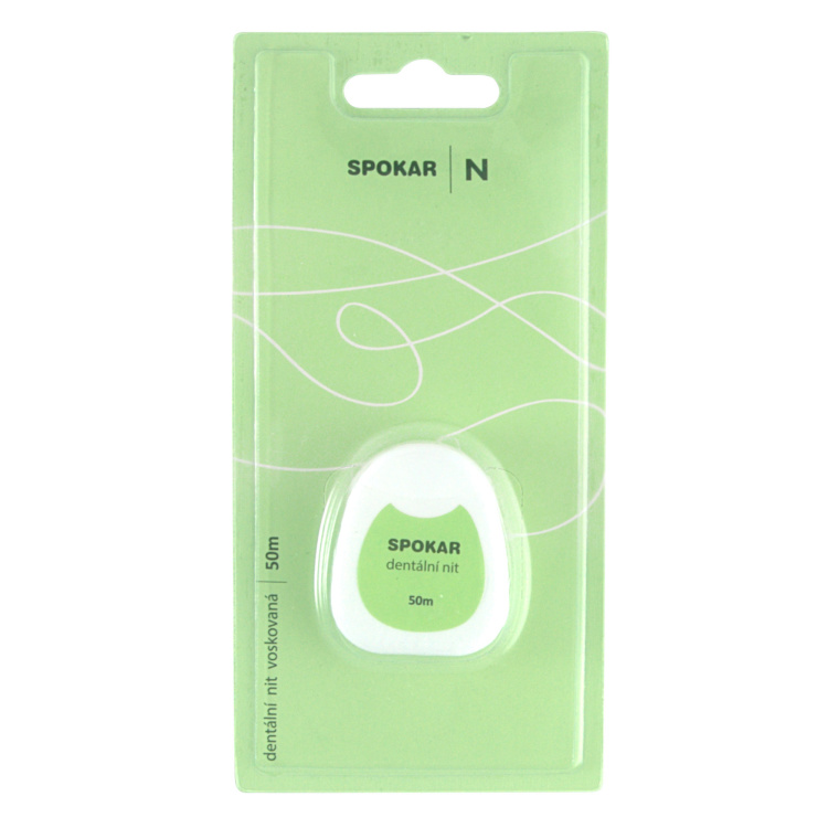 Spokar dentální nit voskovaná, 50 metrů
