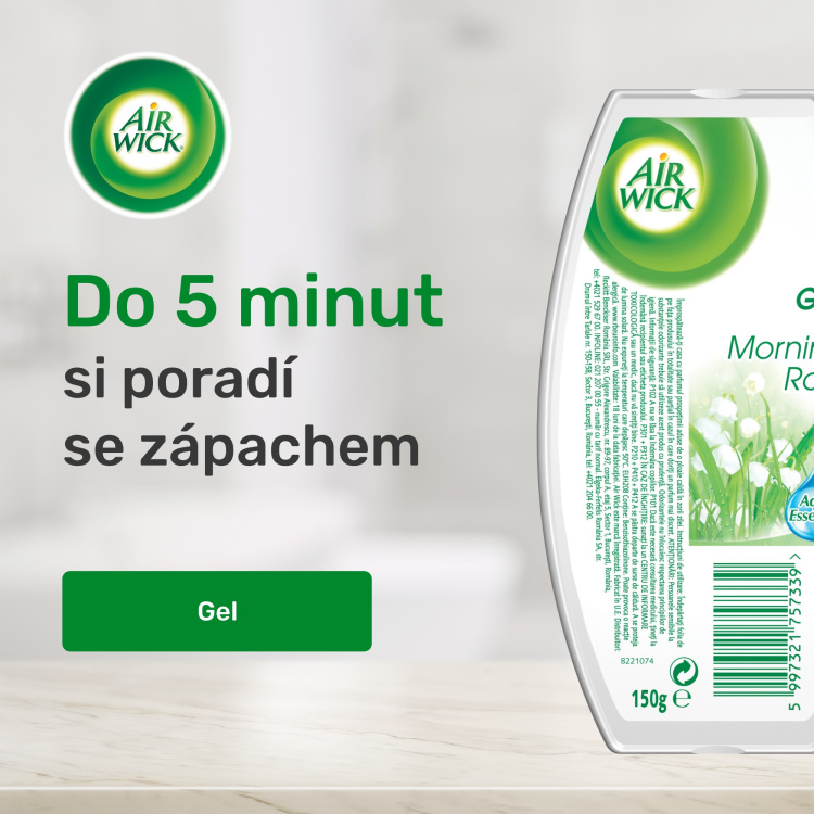Air Wick ranní rosa gelový osvěžovač vzduchu,150 g