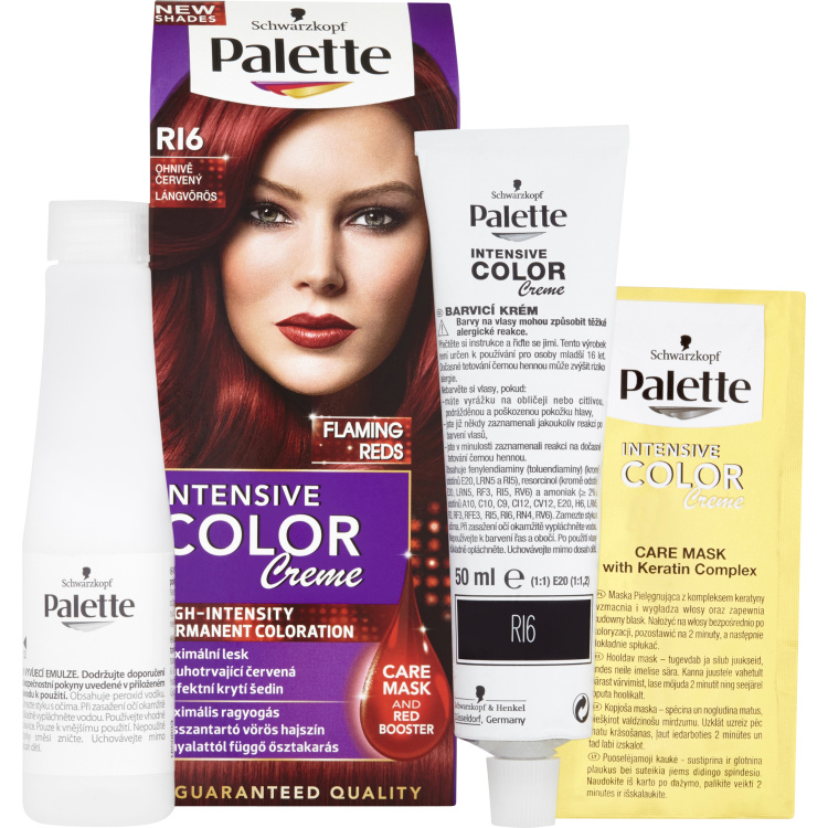 Schwarzkopf Palette Intensive Color Creme, barva na vlasy, RI6 ohnivě červená, 50 ml
