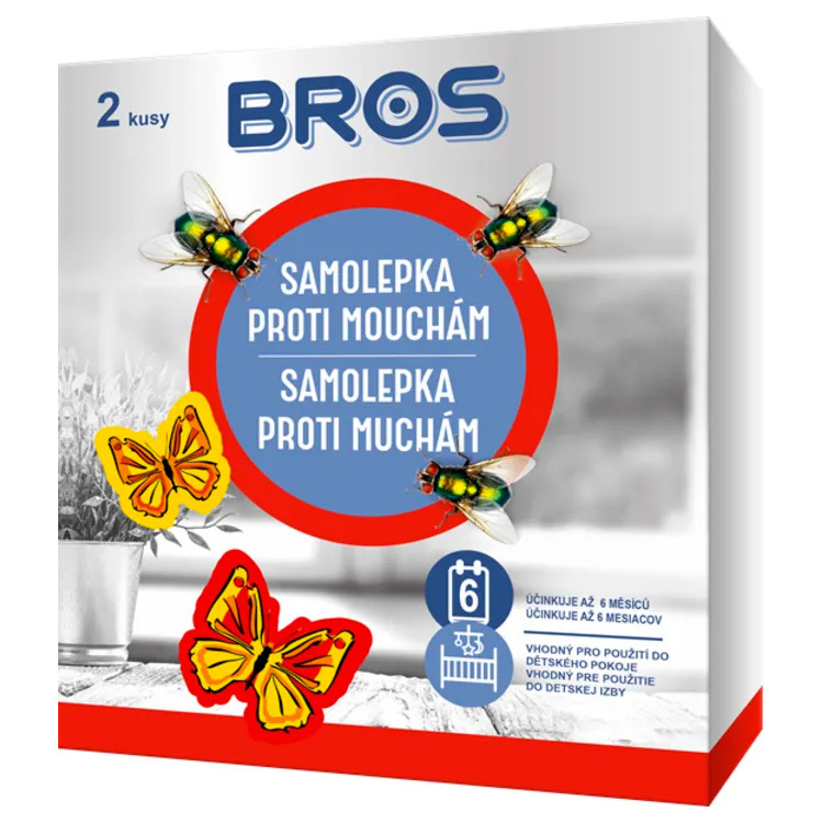 Bros samolepky proti mouchám, mucholapka, 2 ks