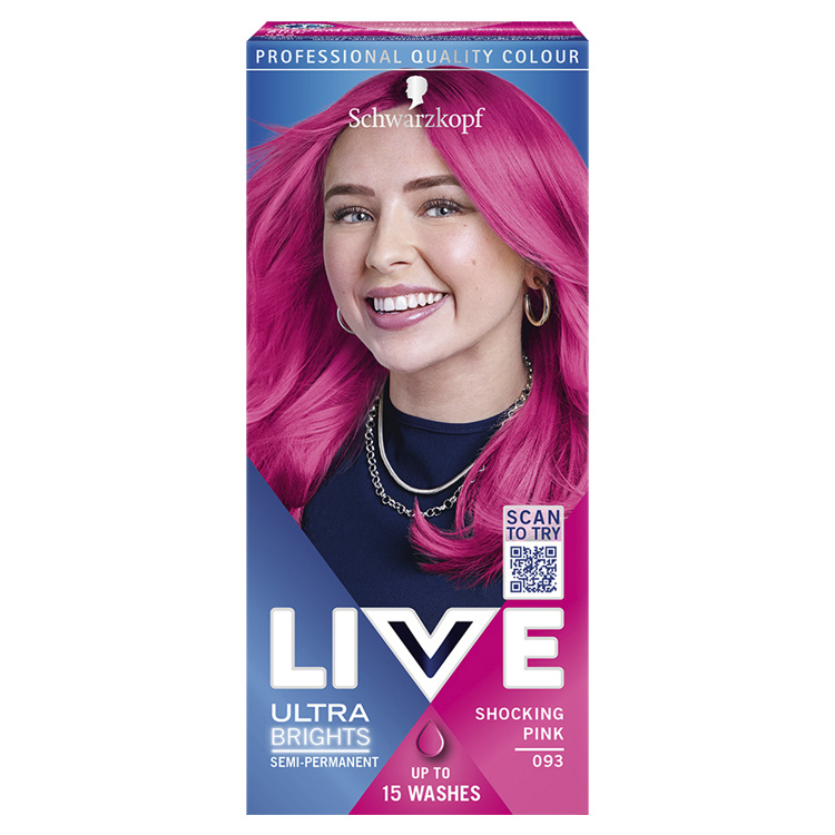 Schwarzkopf Live Ultra Brights barva na vlasy Party růžová 093