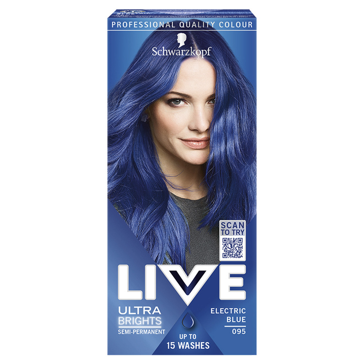Schwarzkopf Live Ultra Brights barva na vlasy Ocelově modrá 095