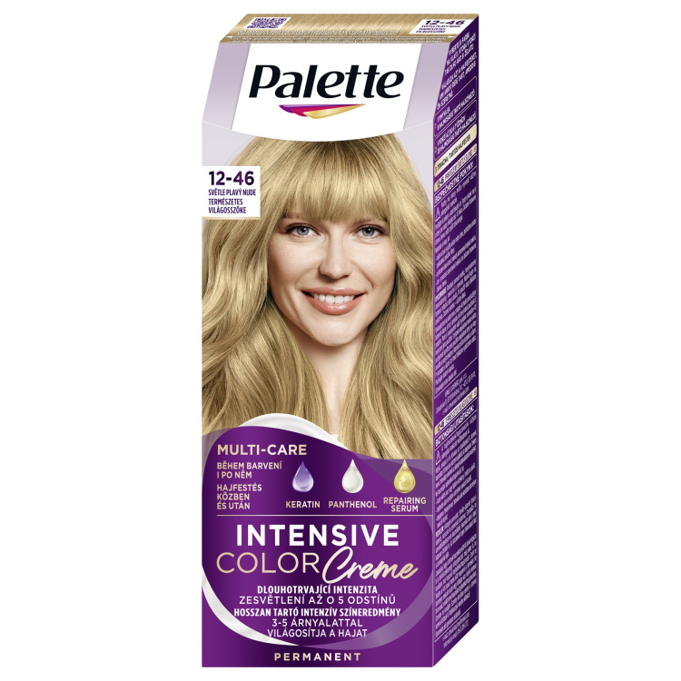 Schwarzkopf Palette Intensive Color Creme, barva na vlasy, BW12 světle plavá, 50 ml