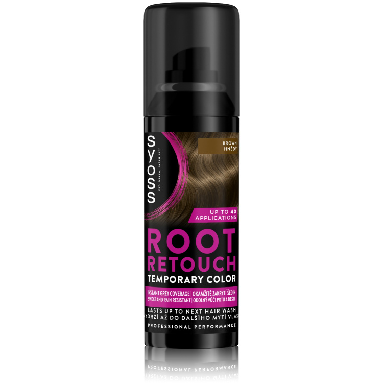 Syoss Root Retouch sprej pro dočasné zakrytí odrostů Hnědý, 120 ml