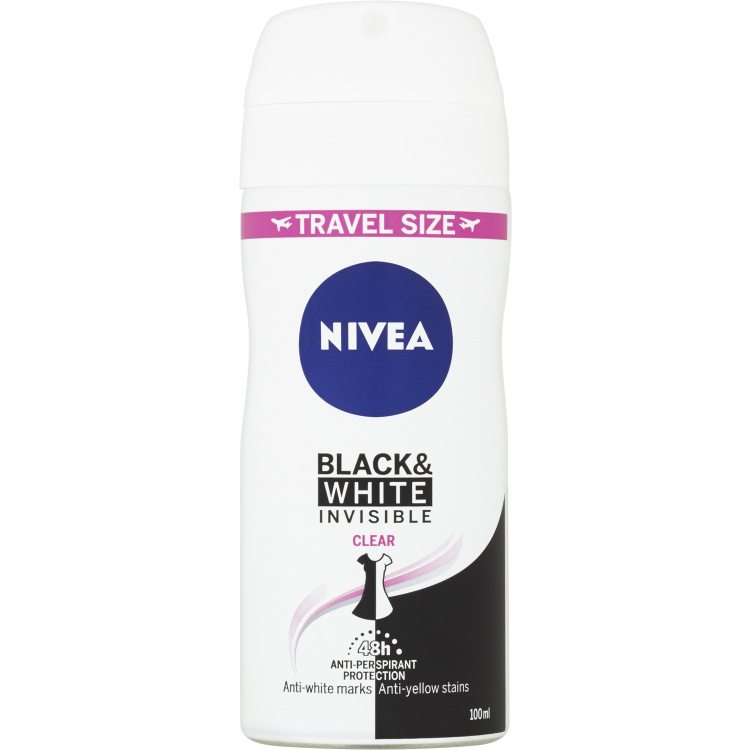 Nivea Black &amp; White Invisible Clear antiperspirant, 100 ml