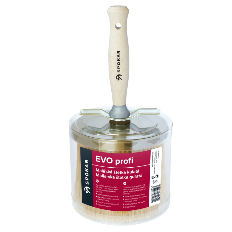 Spokar Evo Profi kulatá malířská štětka, Ø 132 mm