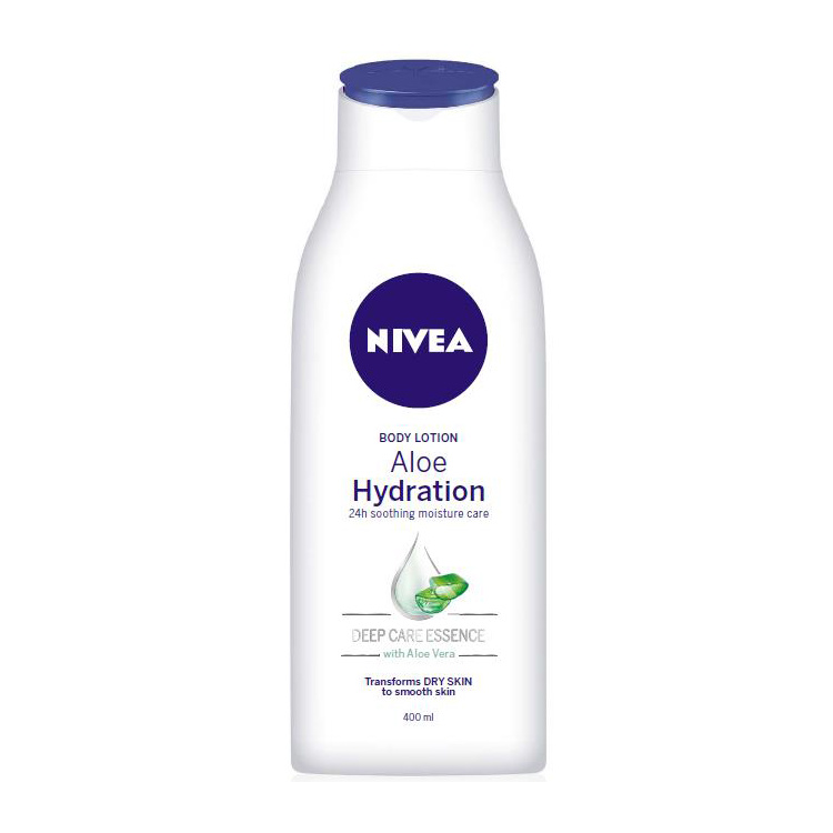 Nivea Aloe &amp; Hydration lehké tělové mléko s pumpičkou, 400 ml