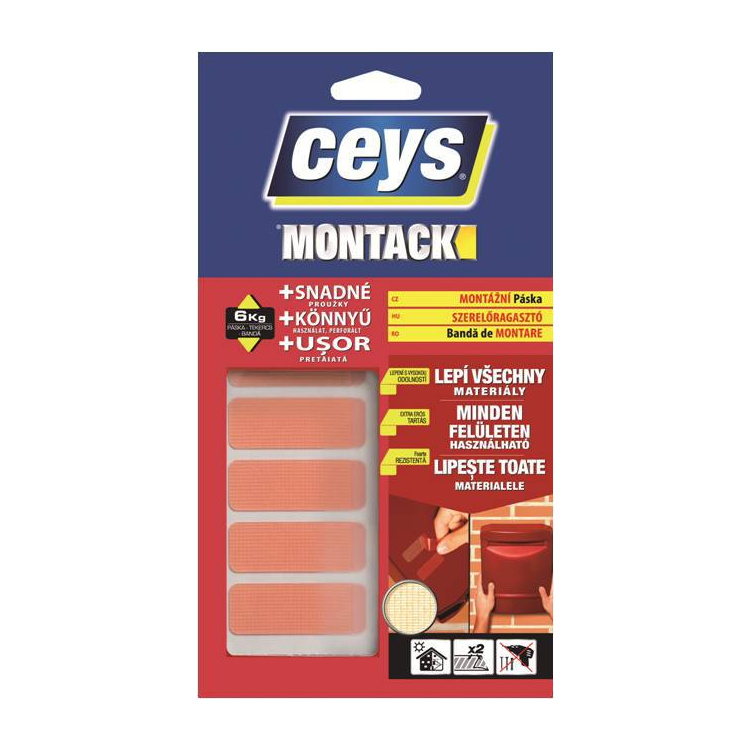 Ceys Montack Express oboustranné montážní pásky, 48 × 18 mm, 10 ks