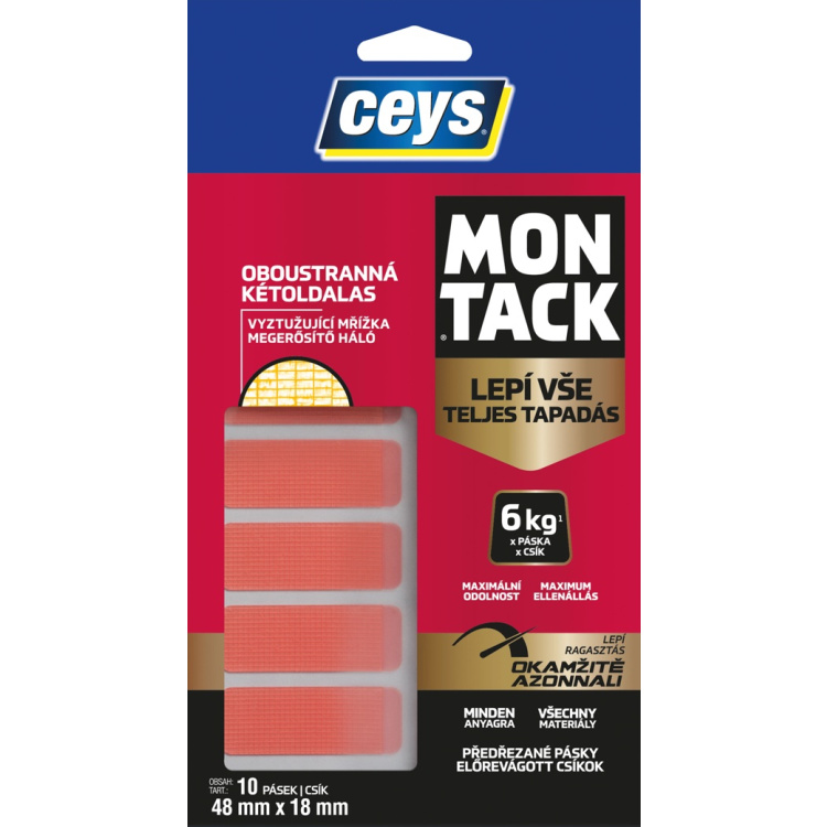 Ceys Montack Express oboustranné montážní pásky, 48 × 18 mm, 10 ks